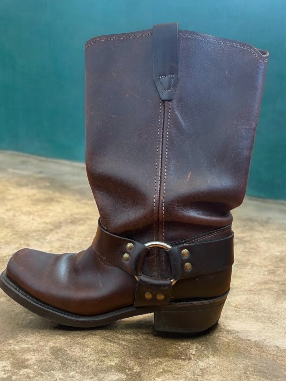 DURANGO Women’s Harness Brown Leather Boots Size 8 Fabulous Condition